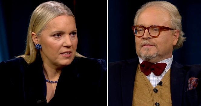 Fredrik Lindström i Carina Bergfeldts talkshow