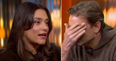 Farah Abadi och Alex Schulman. Foto: SVT