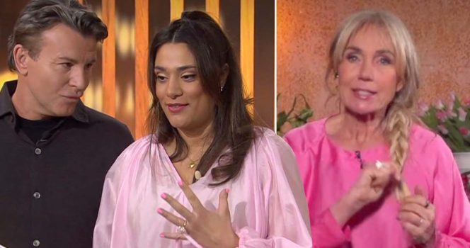 Jovan Radomir, Farah Abadi och Anne Lundberg. Foto: SVT