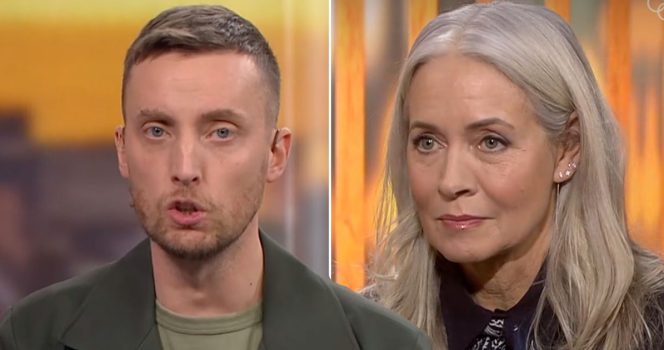 Axel Pileby och Pernilla Månsson Colt. Foto: SVT