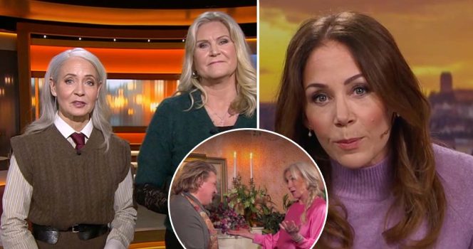 Pernilla Månsson Colt, Camilla Kvartoft, Karl Fredrik Gustafsson, Anne Lundberg och Tilde de Paula Eby. Foto: SVT & TV4