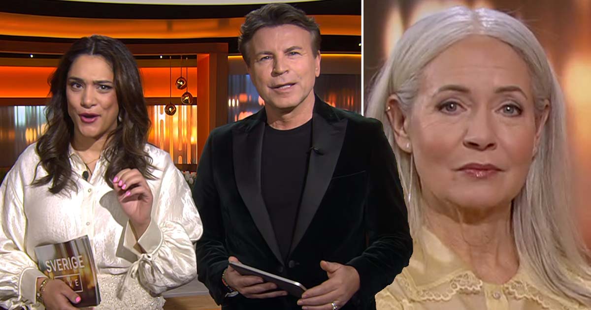Farah Abadi, Jovan Radomir, Pernilla Månsson Colt i Sverige live. Foto: SVT
