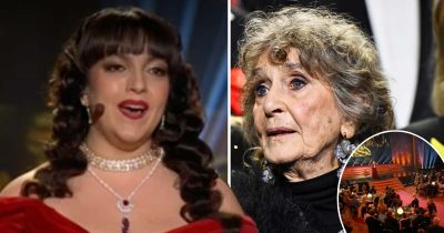 Shima Niavarani och Siw Malmkvist i Guldbaggen 2026. Foto: SVT