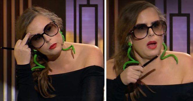 Hanna Hellquist i "På spåret". Foto: SVT