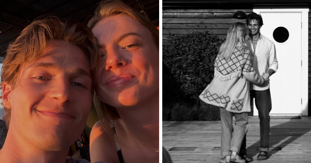 Filip Lamprecht och Linn Hegdal firar 3 år ihop