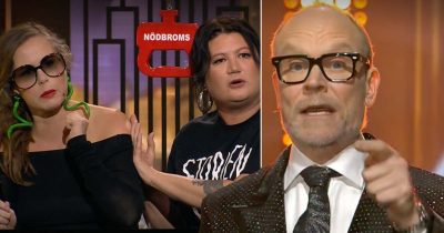 Hanna Hellquist, Ina Lundström och Kristian Luuk i "På spåret". Foto: SVT