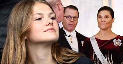 Prinsessan Estelle, prins Daniel och kronprinsessan Victoria. Foto: Pontus Lundahl/TT & Fredrik Sandberg/TT