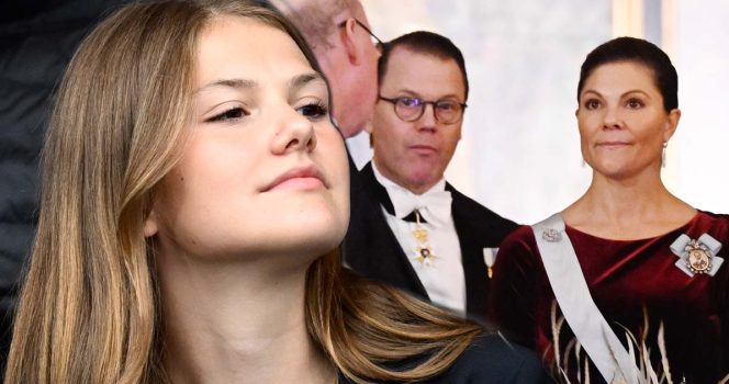 Prinsessan Estelle, prins Daniel och kronprinsessan Victoria. Foto: Pontus Lundahl/TT & Fredrik Sandberg/TT