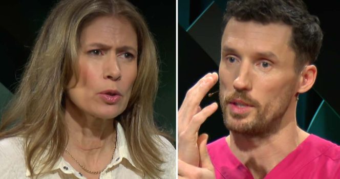 Linda och Jens i Fråga doktorn. Foto: SVT
