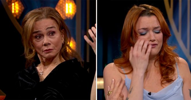 Lena Olin och Kirsty Armstrong i Carina Bergfeldts talkshow