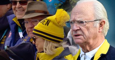 Kungen ensam på OS. Foto: SVT & TT