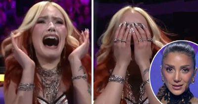 Saga Ludvigsson i Melodifestivalen 2026. Foto: SVT