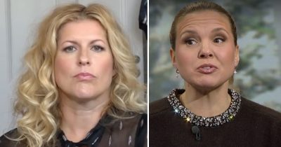 Filippa Rådin och Anja Pärson. Foto: TV4 & SVT