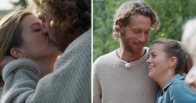 Linn Regild och Simon Johansson är ett par efter "Bonde söker fru"