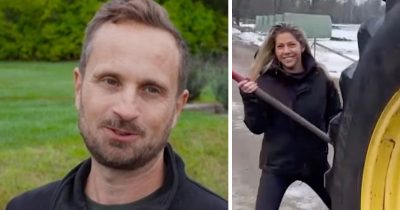 Marcus Andersson i Bonde söker fru – nya kärleken Malin. Foto: TV4/Instagram