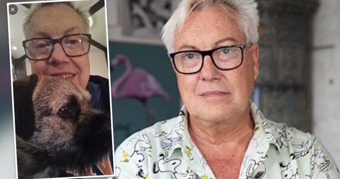 Lars-Åke Wilhelmsson med hunden Brisse