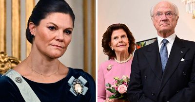 Kronprinsessan Victoria. Kung Carl XVI Gustaf. Drottning Silvia.