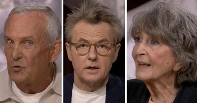 Claes Elfsberg, Fredrik Skavlan och Siw Malmkvist. Foto: SVT