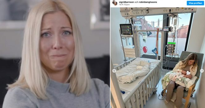 Sigrid Bernson och Robin Bengtssons dotter Vera har fötts med hjärtfel