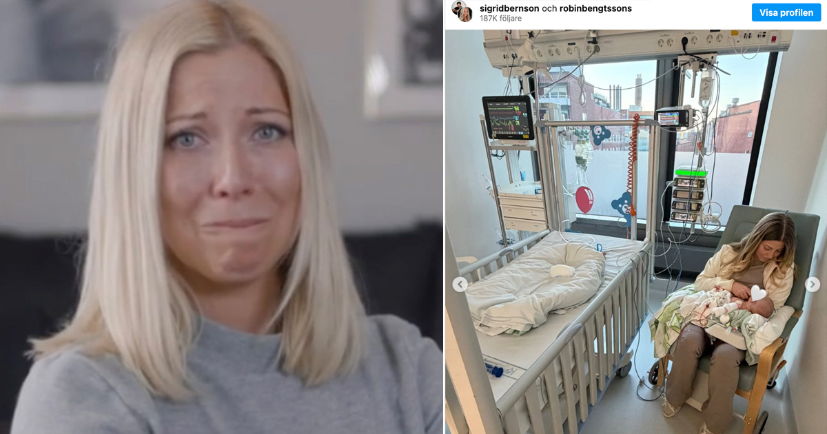 Sigrid Bernson och Robin Bengtssons dotter Vera har fötts med hjärtfel