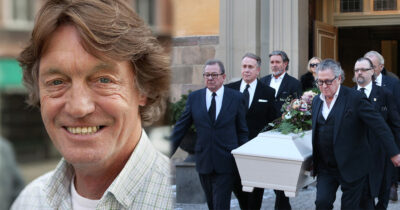 Johannes Brost hedrades av sina vänner på sin begravning