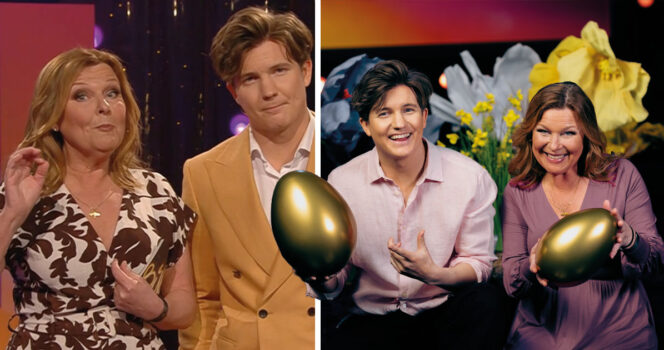 Bingolotto påskspecial med Lotta Engberg och Daniel Norberg. Foto: TV4 & Mathias Otterberg/House Of Vision