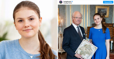 Prinsessan Estelle gav personlig present till morfar kungen
