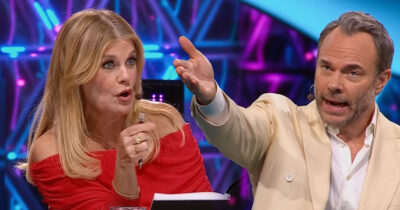 Pernilla Wahlgren och David Hellenius. Foto: TV4