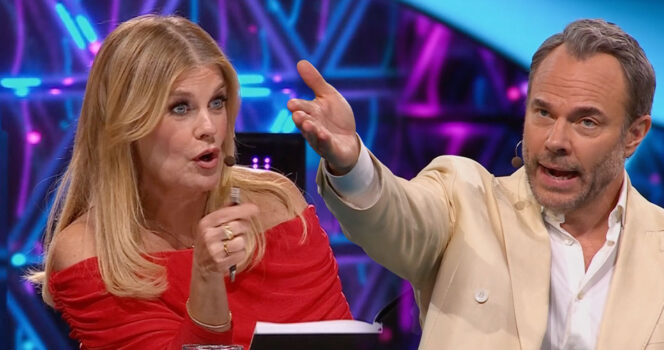 Pernilla Wahlgren och David Hellenius. Foto: TV4