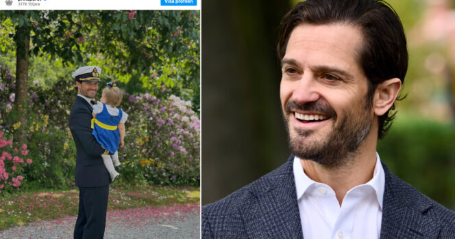 Prins Carl Philip visade upp ny bild med dottern prinsessan Ines