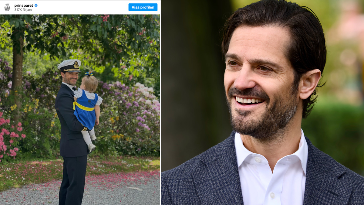 Prins Carl Philip visade upp ny bild med dottern prinsessan Ines