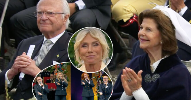 Drottning Silvia hyllad på Skansen. Foto: SVT