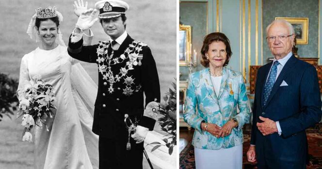 Carl XVI Gustaf och drottning Silvia.