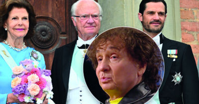 Drottning Silvia, kung Carl Gustaf och prins Carl Philip och Magnus Uggla