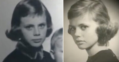 Skådespelerskan Britt Ekland som ung