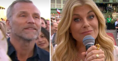 Pernilla Wahlgren och Christian Bauer i "Allsång på Skansen"