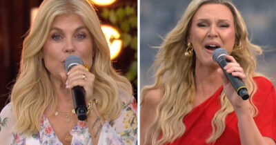Pernilla Wahlgren och Sanna Nielsen