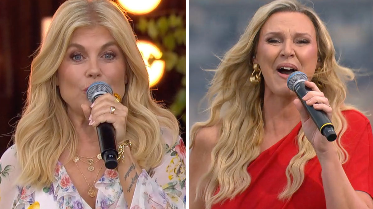 Pernilla Wahlgren och Sanna Nielsen