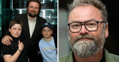Adam Alsing här med sönerna Kasper och Sebastian