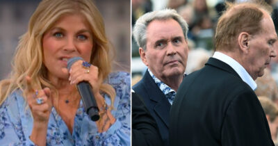 Pernilla Wahlgren och Sten & Stanley i Allsång på Skansen. Foto: SVT & TT