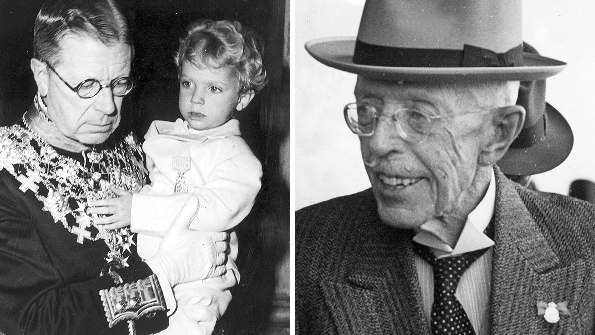 Kung Gustaf VI Adolf, prins Carl Gustaf och Gustaf V.