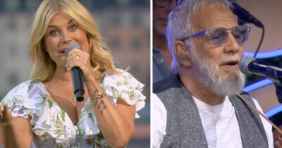 Pernilla Wahlgren och allsången får kriitk