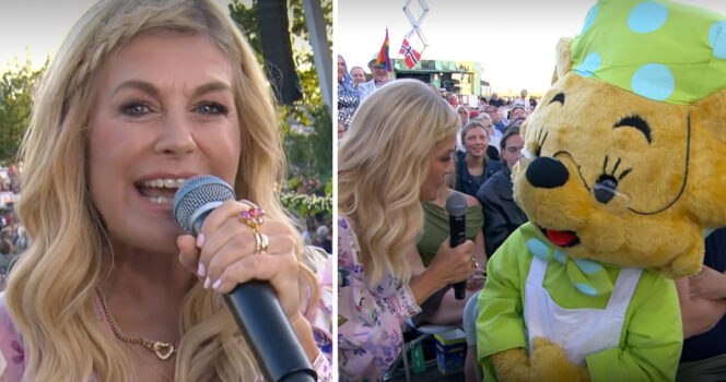 Pernilla Wahlgren under "Allsång på Skansen"