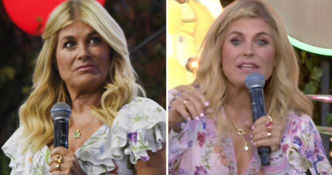 Pernilla Wahlgren i Allsång på Skansen. Foto: TT & SVT
