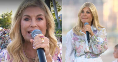Pernilla Wahlgren i Allsång på Skansen 2026. Foto: SVT