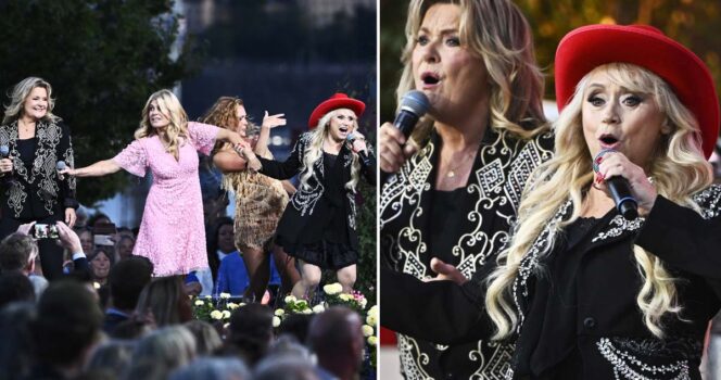 Nanne Grönvall och Elisabeth Andreassen i Allsång på Skansen 2026. Foto: Fredrik Sandberg/TT