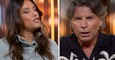 Farah Abadi och Jovan Radomir i "Sveirge live"