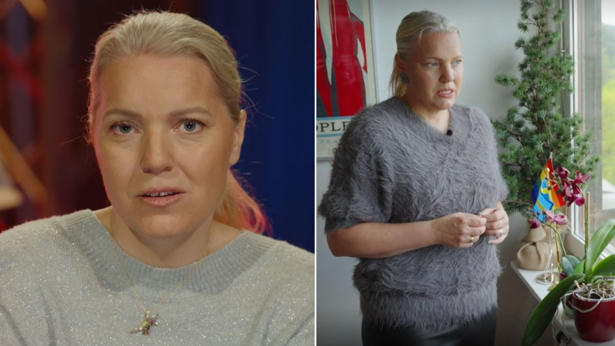 Carina Bergfeldt, "Alla mina bokstäver". Foto: SVT