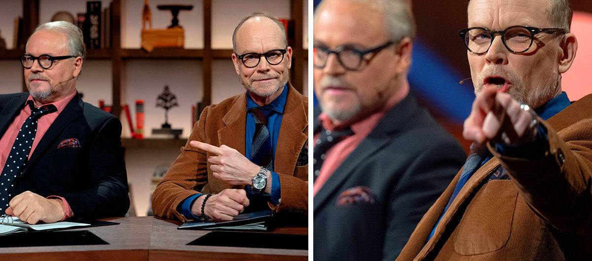 Fredrik Lindström och Kristian Luuk i På Spåret.