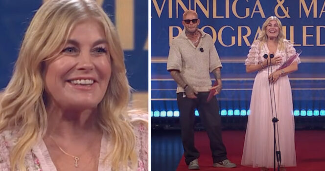 Pernilla Wahlgren vann årets kvinnliga programledare på Kristallengalan